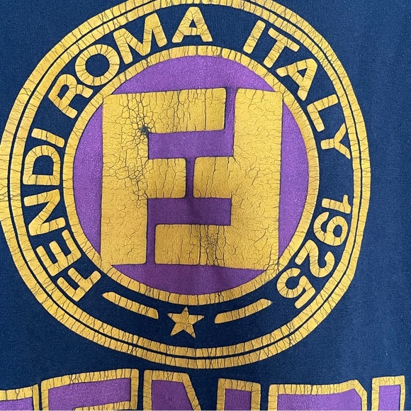 Vintage Black Fendi T-shirt size XL - Picture 5 of 11